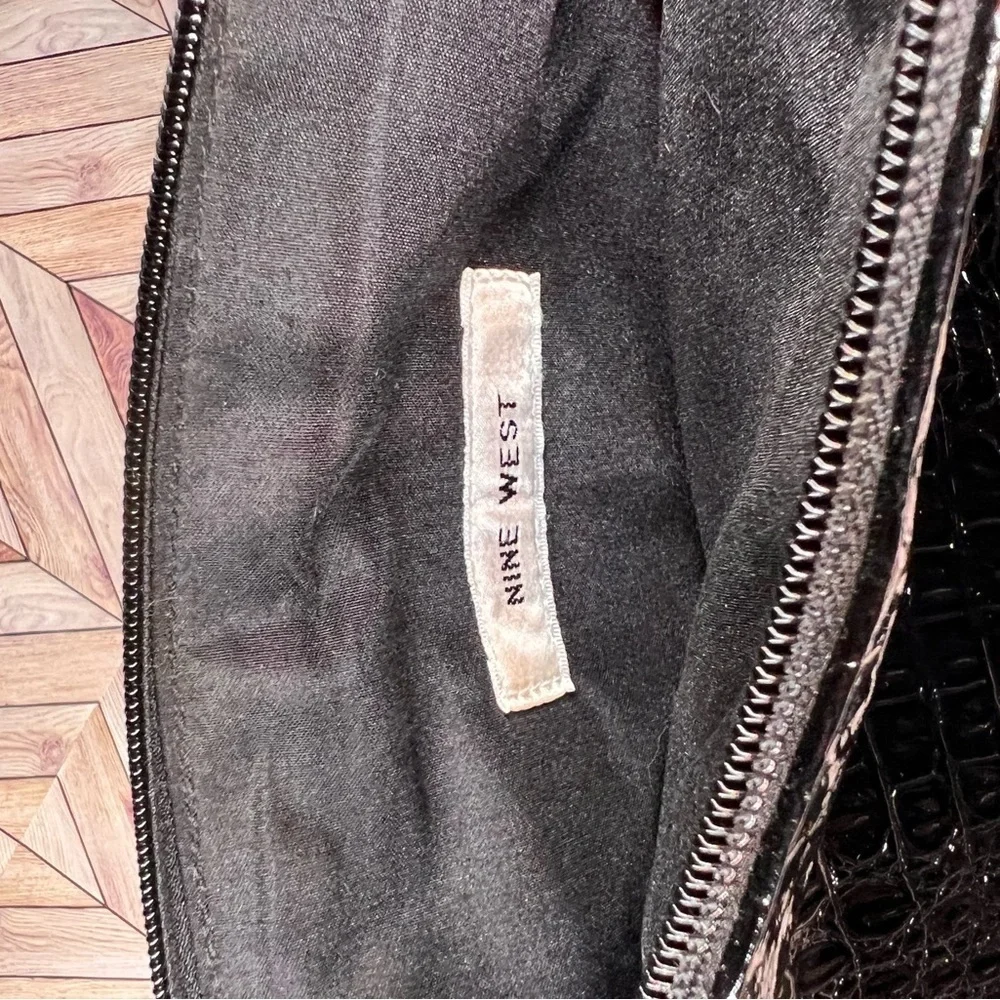 Nine West Black Square Clutch Style Zip Bag